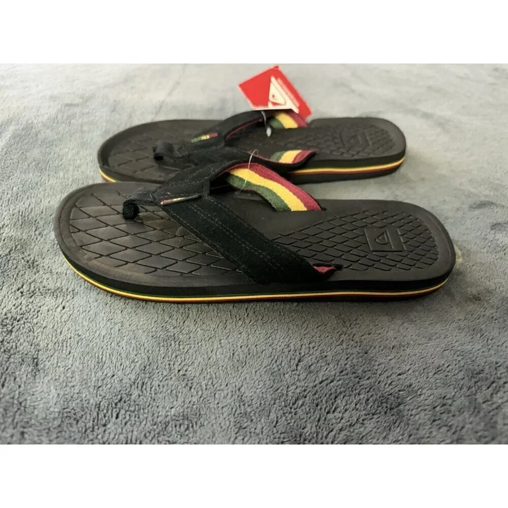 Quiksilver Men’s Bali Thong Sandal Black Size 8 New
